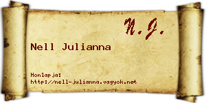 Nell Julianna névjegykártya