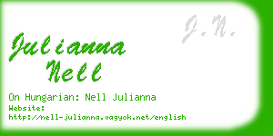 julianna nell business card